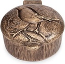 Bronze-Grabvase für Wasser für Grabmal, 7×11×14 cm