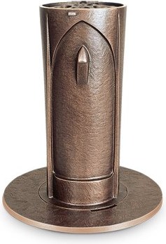 eingelassene Grabvase, Bronze, Höhe 24 cm