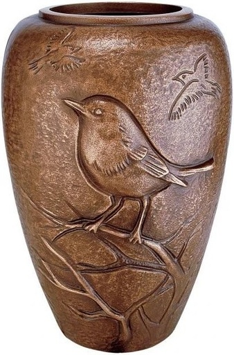 [ST-SK-53094] Bronze-Vase für Grabmal, Höhe 18 cm