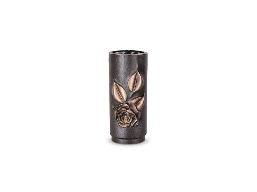 Bronze-Vase für Grabmal, Höhe 25 cm