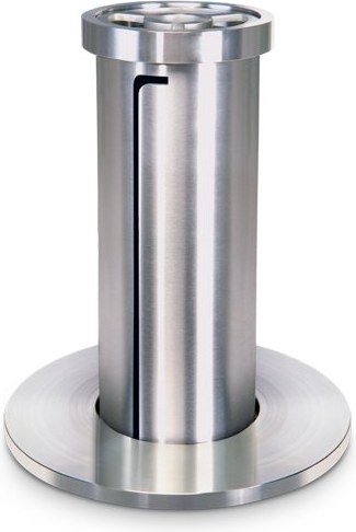 Eingelassene Vase für Grabmal aus Edelstahl, Höhe 24 cm