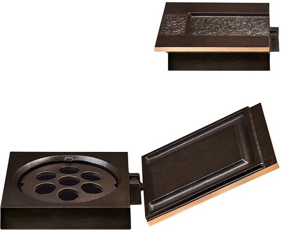 Bronze-Blumentopf-Ring für Grabmal, 12×13 cm