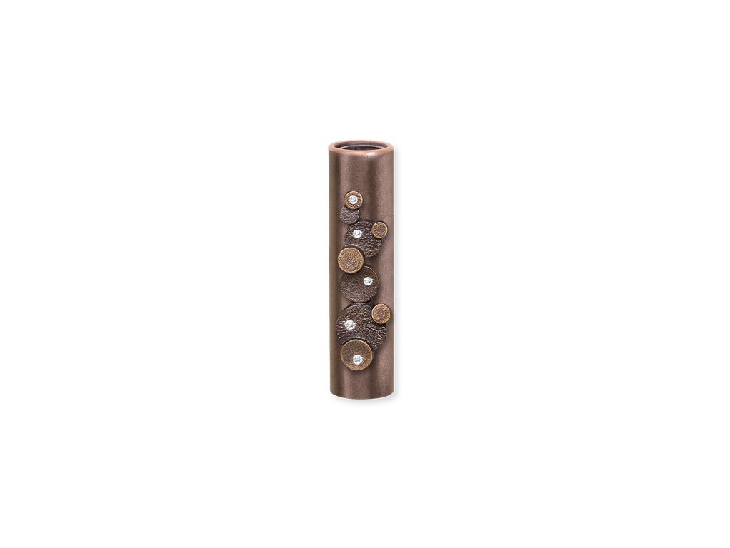 Wandvase für Grabmal, Bronze, Höhe 13 cm