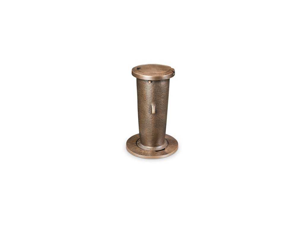 Bronze eingetauchte Vase mit Alter, Höhe 23 cm