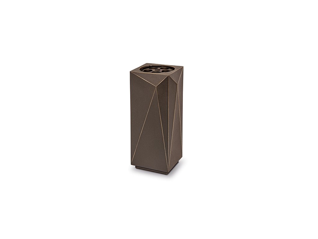 Bronze-Grabvase für Grabmal, 18×9,5×9,5 cm oder 23×11×11 cm