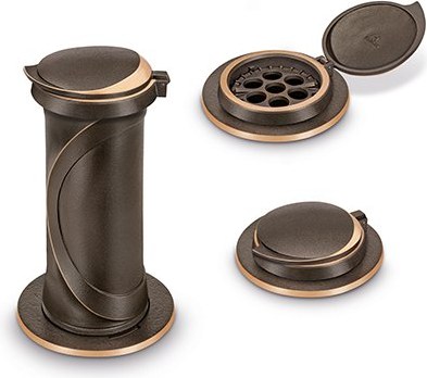 [ST-SK-53341] eingelassene Vase mit Deckel, Bronze, 26×11,5×13 cm