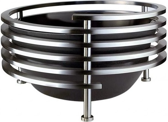 Edelstahl-Schale für Grabmal, Höhe 18 cm, Ø 31 cm