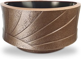 Bronze-Grabschale, Höhe 17 cm, Ø 31 cm