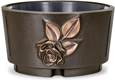 Bronze-dekorative Schale für Grabmal, Höhe 14–17 cm