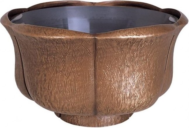 Bronze-Schale für Grabmal, Höhe 18–21 cm