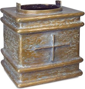 [ST-SK-57004] Bronze-Turm Sichturne für Grabmal, 27×28 cm