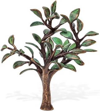 Bronze-Baum des Lebens für Grabmal, 17×14×12 cm