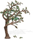 Bronze-Baum des Lebens für Grabmal, 23×19×11 cm