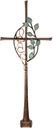 Bronze-Kreuz mit Kristall, 102×41 cm