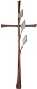 Grabkreuz mit Kristall, Bronze, 94×35 cm