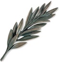 Bronze Olivenzweig für Grabmal, 18×6 cm