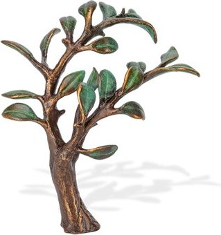 Bronze Baum des Lebens für Grabmal, 12×11×8 cm