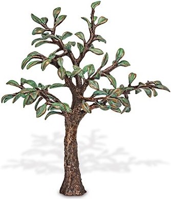 Bronze-Baum des Lebens für Grabmal, 43×39×31 cm