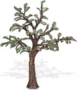Bronze-Baum des Lebens für Grabmal, 43×39×31 cm