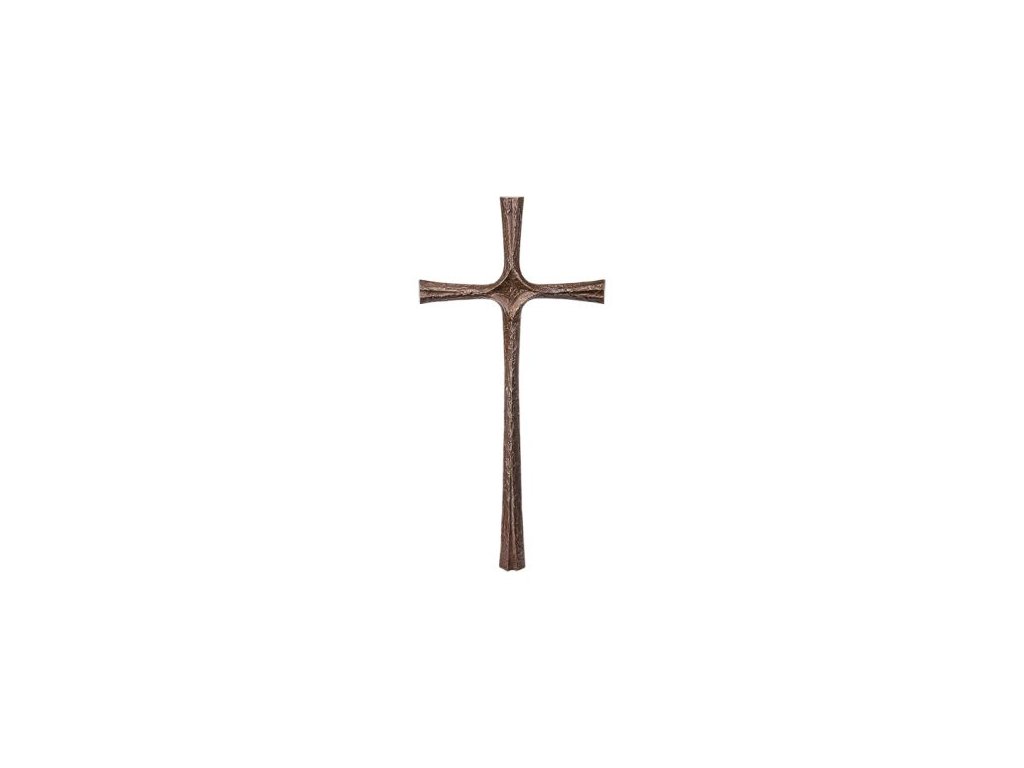 Grabkreuz mit Kristall, Bronze, 85×40 cm