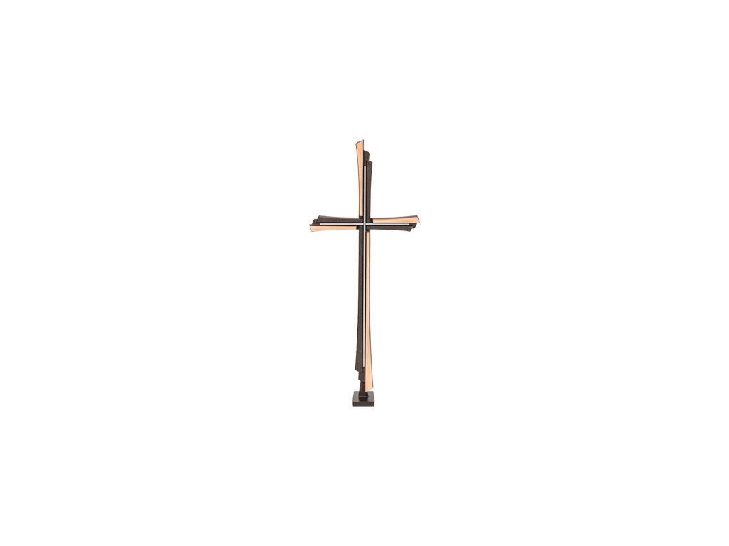 Grabkreuz freistehend, Bronze, 61×24,5 cm