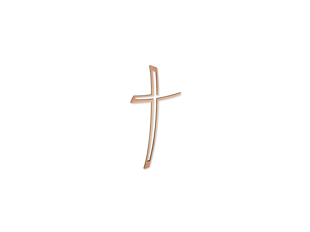 Grabkreuz aufliegend aus Bronze, 12–40 cm