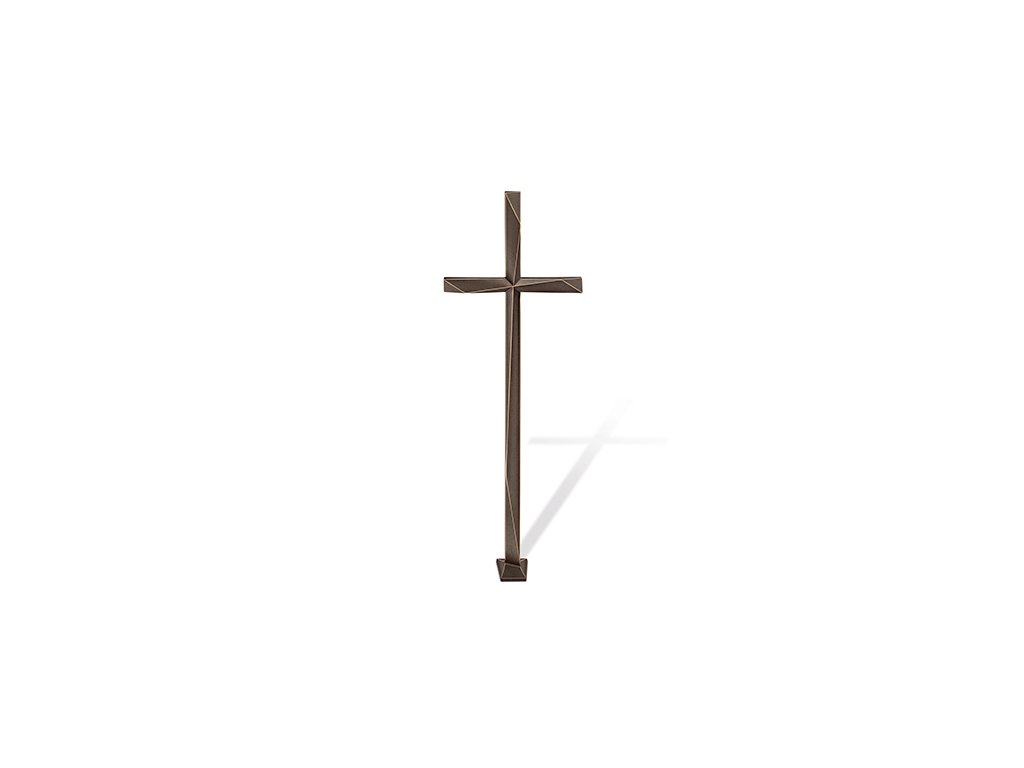 Freistehender Grabkreuz, Bronze, 61×19 cm