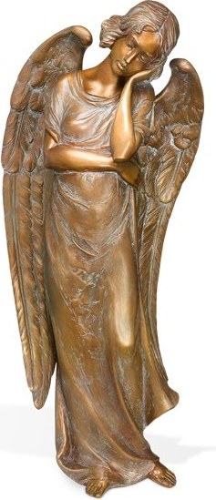 Bronze Engel für Grabmal, 71×30×23 cm