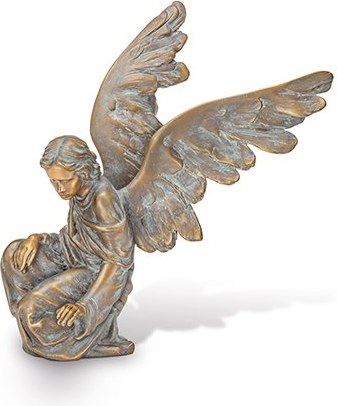 [ST-SK-84314] Bronze-Engel für Grabmal, 34,5×20×27,5 cm