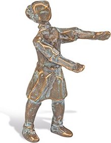 [ST-SK-84321] Bronze-Statue des Mädchens für Grabmal, 10×4×6 cm