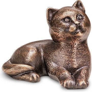 [ST-SK-85009] Bronze liegende Katze für Grabmal, 4×5×5 cm