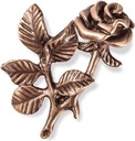 Bronze-Rose für Grabmal, 7×6 cm