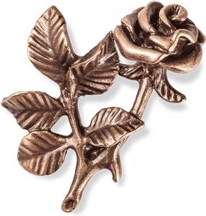 [ST-SK-85073] Bronze-Rose für Grabmal, 7×6 cm