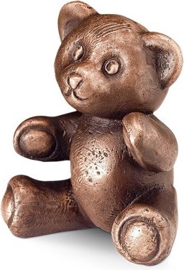 [ST-SK-85151] Bronze Bärchen für Kindergrabmal, 9×8 cm oder 14×14 cm