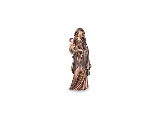 [ST-SK-85342] Bronzene Statue Madonna mit Kind für Grabmal, 20–59 cm