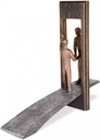 Bronze-Plastik Abschied für Grabmal, 24×8×25 cm