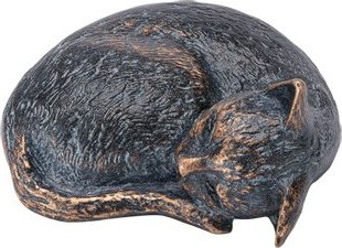 [ST-SK-85377] Bronze schlafende Katze für Kindergrabmal, 3×6×5 cm