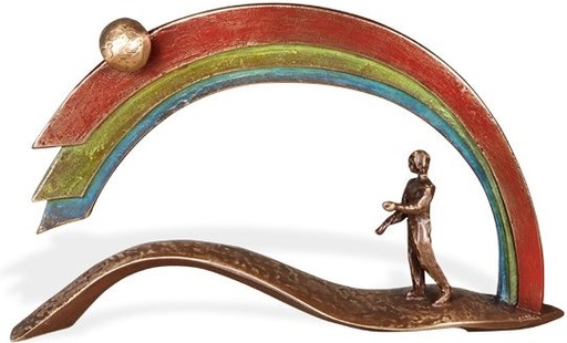 [ST-SK-85384] Bronze-Dekoration Weg in den Himmel, 15×25 cm