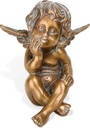 Bronze-Engel für Grabmal, 8×7×7 cm oder 12×10×10 cm