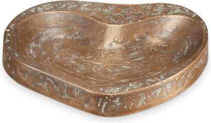 [ST-SK-85395] Bronze Vogelbad für Grabmal, 15×12 cm