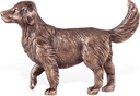 Bronze Golden Retriever für Grabmal, 7×11 cm
