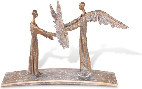 Bronze Engel für Grabmal, 26×38 cm