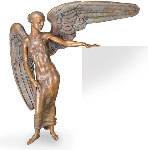 [ST-SK-85498] Bronze Engel für Grabmal, 149×148×50 cm