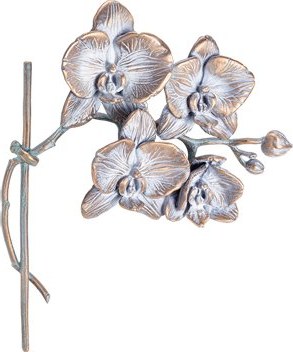 Orchidee für Grabmal, Bronze-Verzierung