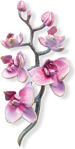 [ST-SK-85517] Bronze Orchidee für Grabmal, 15×7 cm