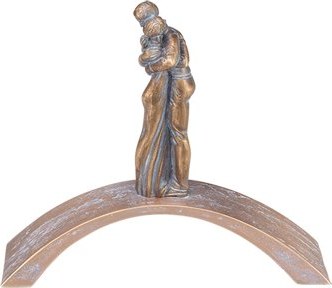 Bronze-Brücke Abschied für Grabmal, 17×20,5×7 cm