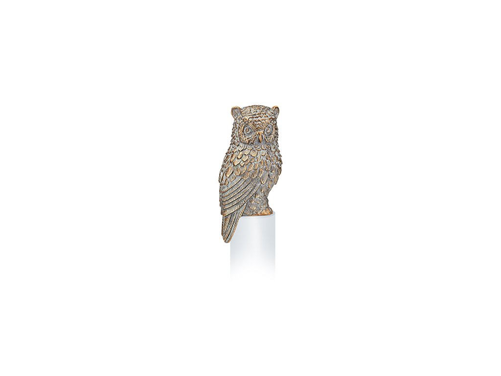 Bronze-Eule für Grabmal, 10,5×5 cm