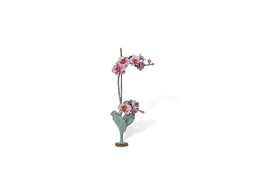 Bronze Orchidee für Grabmal, 43×17,5×10 cm