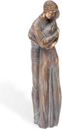 [ST-SK-87009] Bronze-Statue Umarmung für Grabmal, 12×3,5×3,5 cm oder 18×5×5 cm