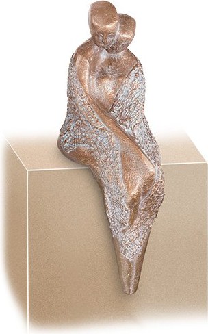 [ST-SK-87457] Bronze-Statue Sitzende Paare für Grabmal, 39×13×17 cm